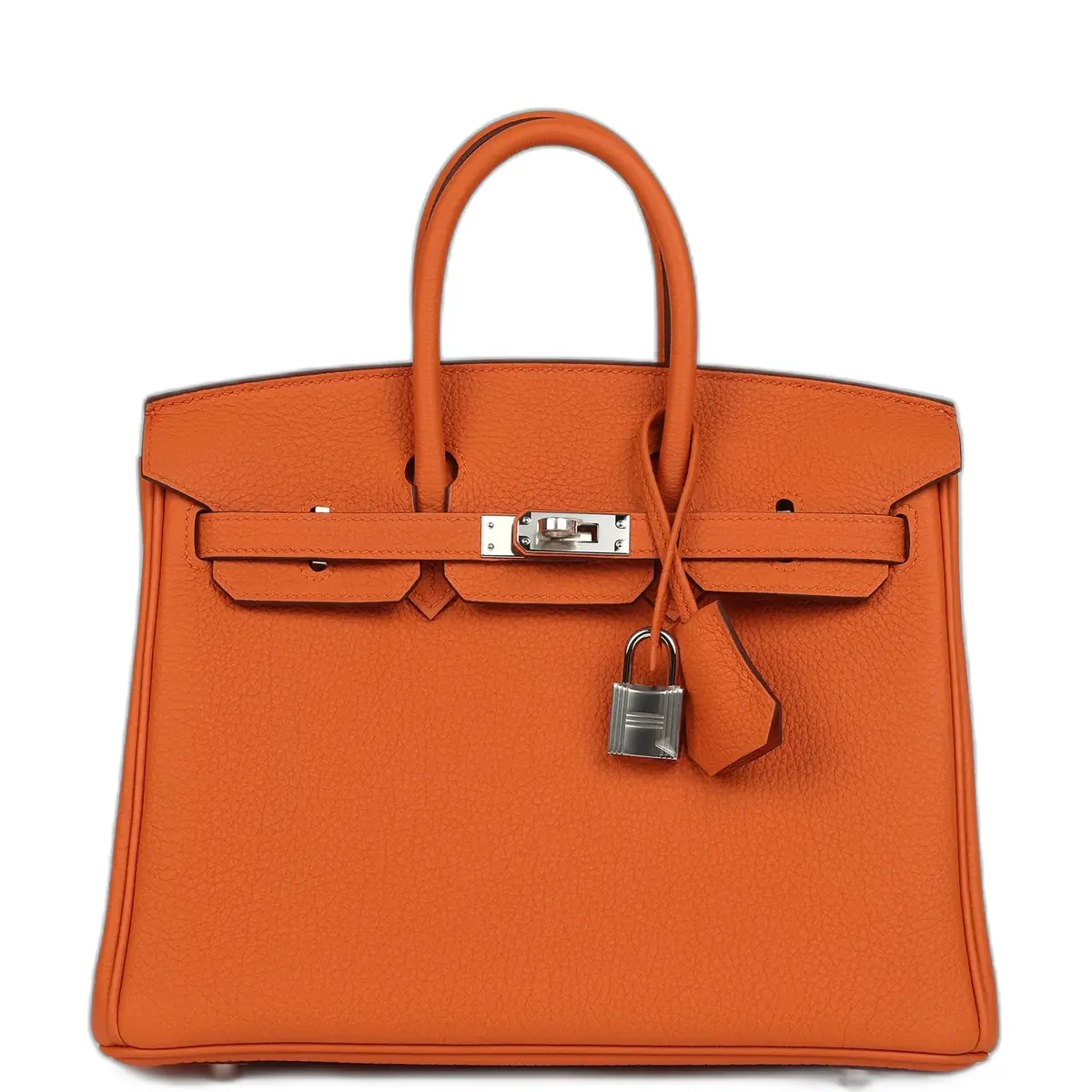 hermes Hermes Birkin 25 Orange Togo Palladium Hardware