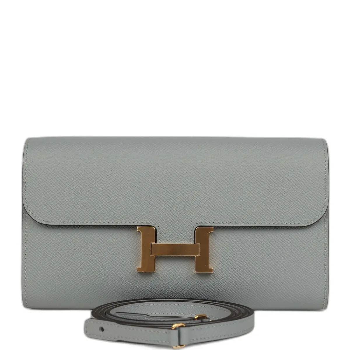 hermes Hermes Constance Wallet To Go Gris Pantin Epsom Gold Hardware