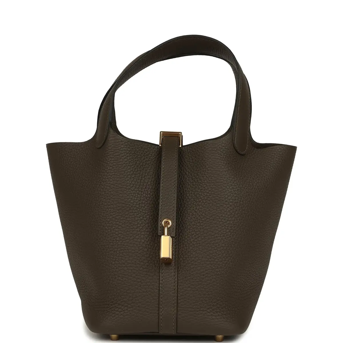 hermes Hermes Picotin Lock 18 Vert Loden Clemence Gold Hardware