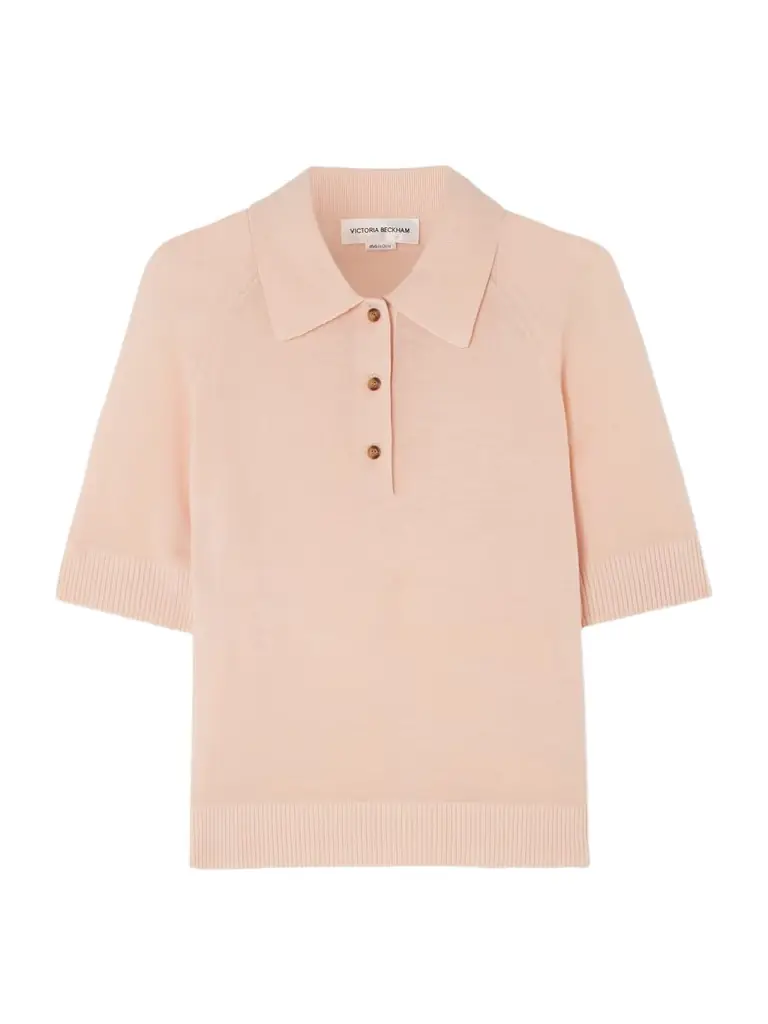 Victoria Beckham Merino Wool Polo Shirt