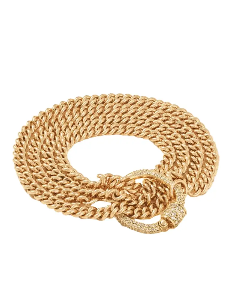 Marla Aaron 14-karat Gold Diamond Bracelet