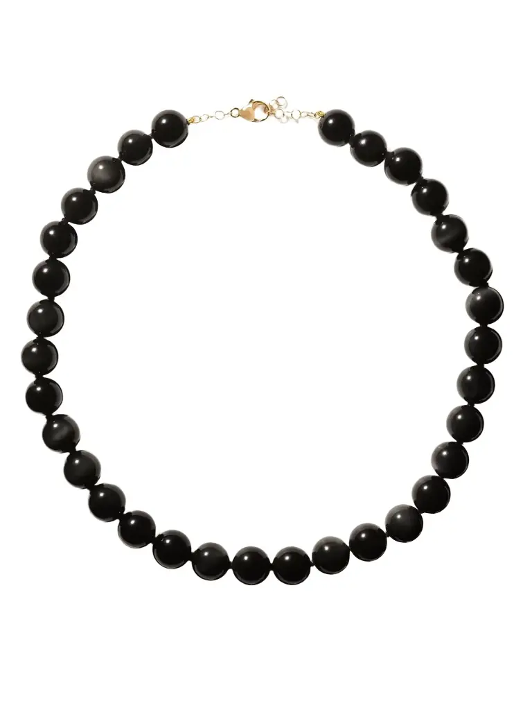 JIA JIA Oracle 14-karat Gold, Onyx And Crystal Necklace