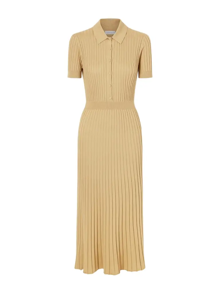 Gabriela Hearst Amor Ribbed Silk And Cashmere-blend Midi Dress