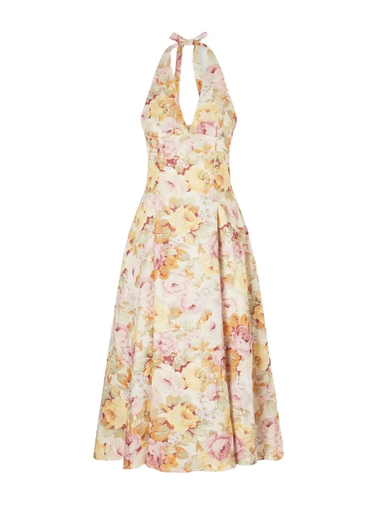 Faithfull Murano Floral-printed Linen Midi Dress - Women's Clothing