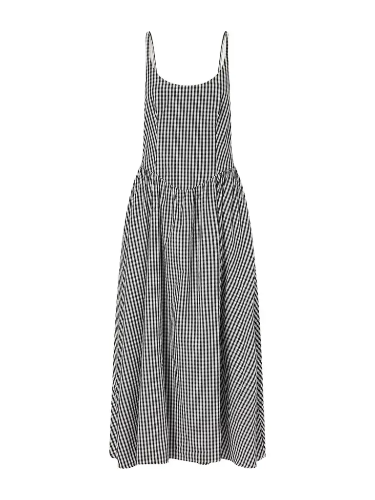 Faithfull Chiara Gingham Cotton Midi Dress