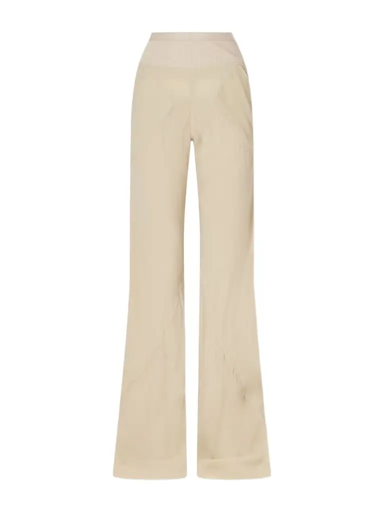 Rick Owens Bias Silk-crepe Wide-leg Pants
