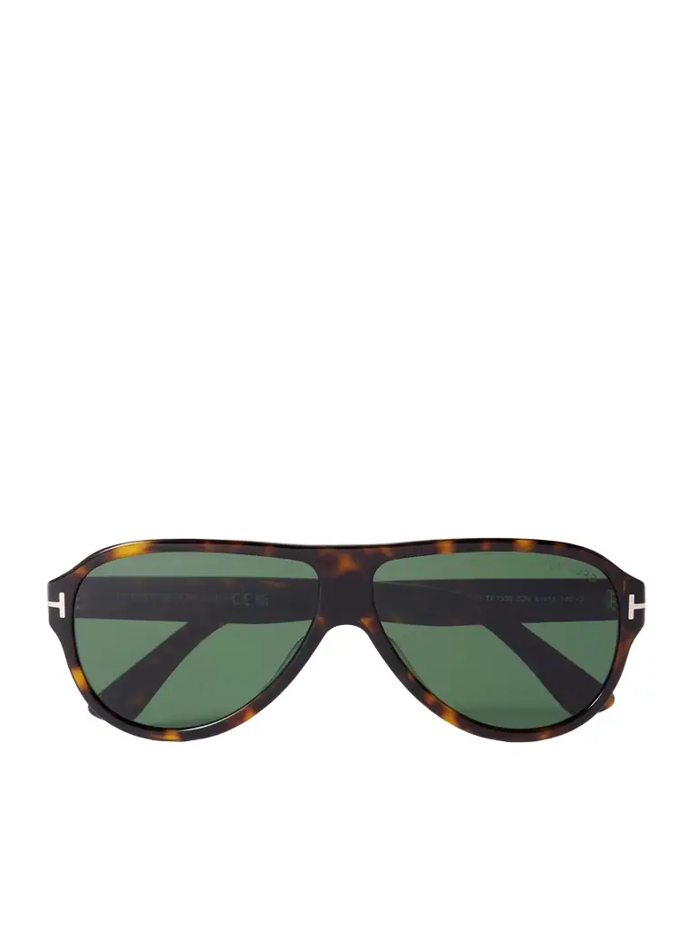 Tom Ford Samuele Aviator-style Tortoiseshell Acetate Sunglasses