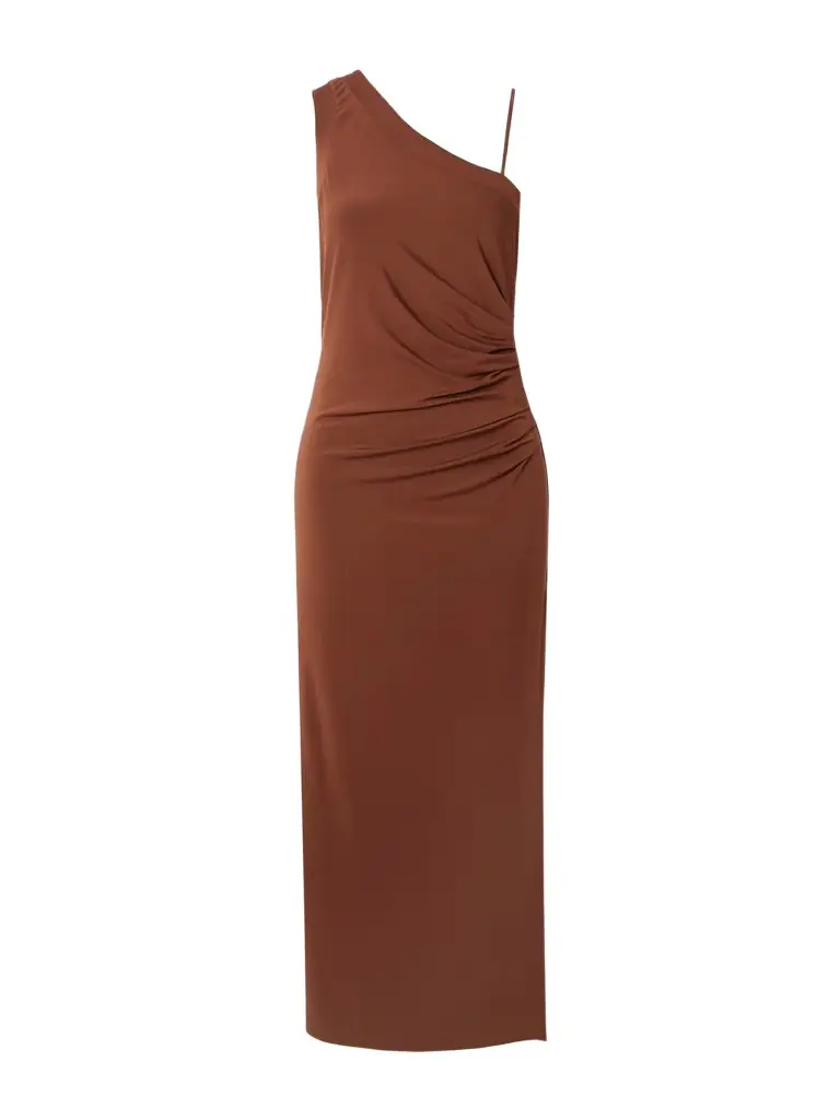 Max Mara Beachwear One-shoulder Ruched Stretch-jersey Maxi Dress