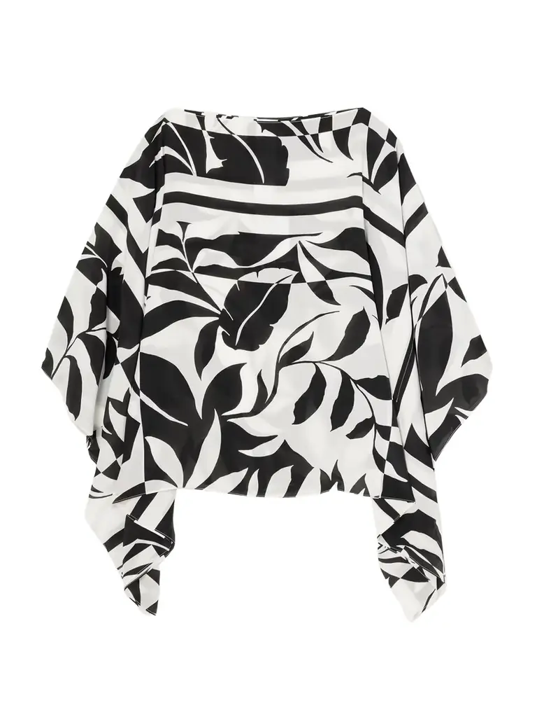 Max Mara Beachwear Draped Printed Silk Crepe De Chine Blouse