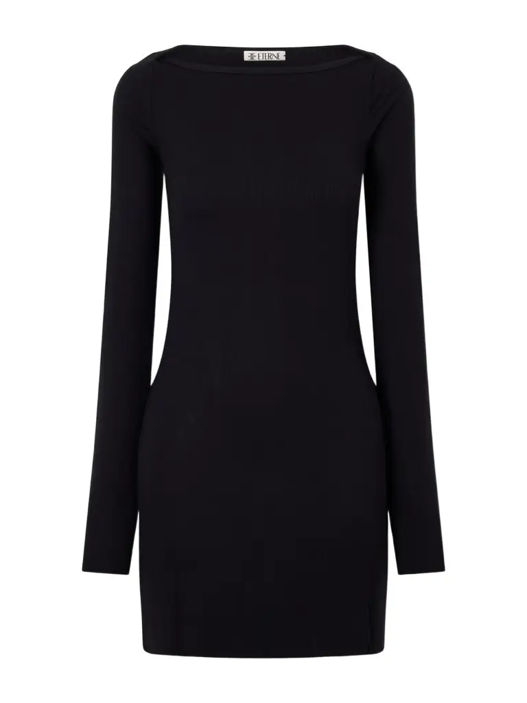 ÉTERNE Ribbed Jersey Mini Dress