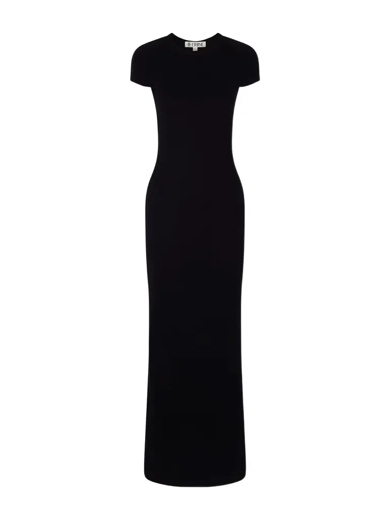 ÉTERNE Ribbed Jersey Maxi Dress