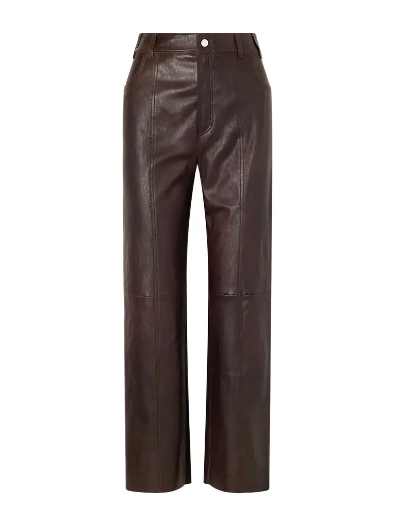 STOULS Benny Leather Straight-leg Pants