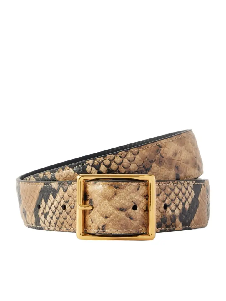 Nili Lotan Gabriele Snake-effect Leather Belt