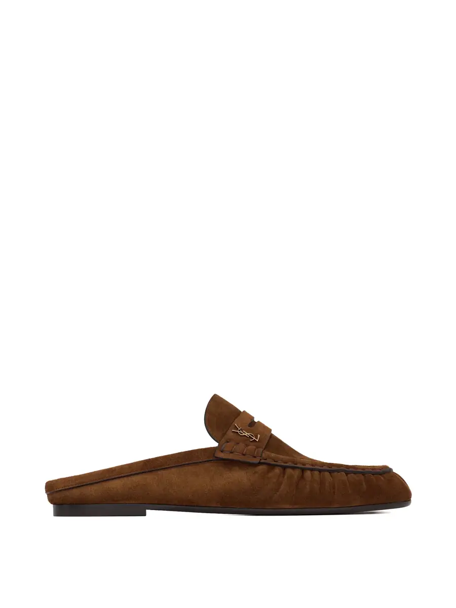 Saint Laurent Suede Le Loafer Mules