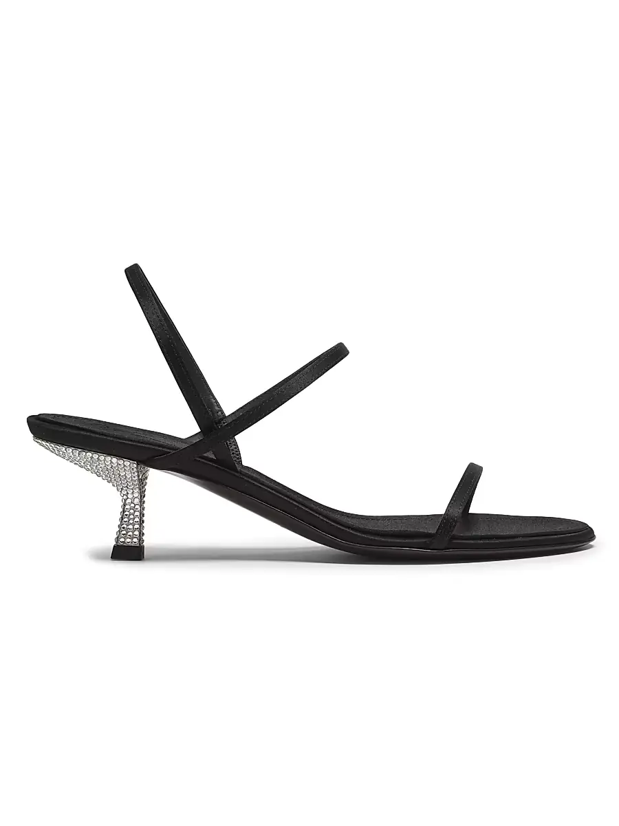 Giuseppe Zanotti Women's Raso Nero 50MM Silk Sandals - Black