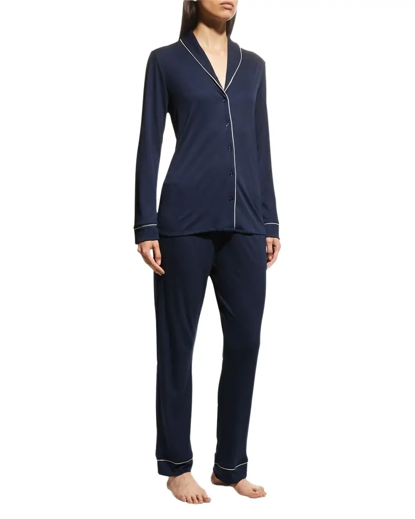 Hanro Natural Comfort Long-Sleeve Pajama Set