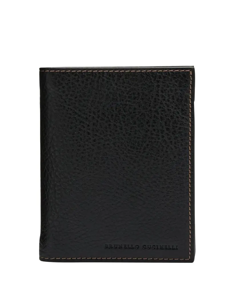Brunello Cucinelli Men's Leather Bifold Card Holder