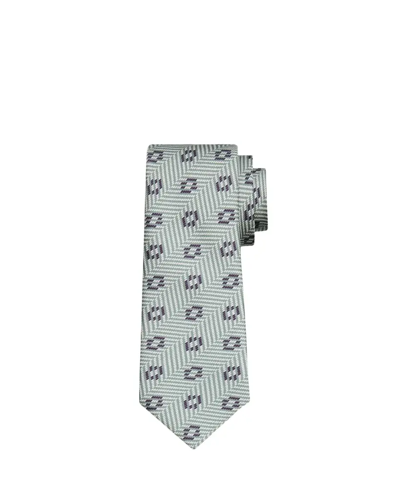 Giorgio Armani Men's Herringbone Circle Woven Silk Tie