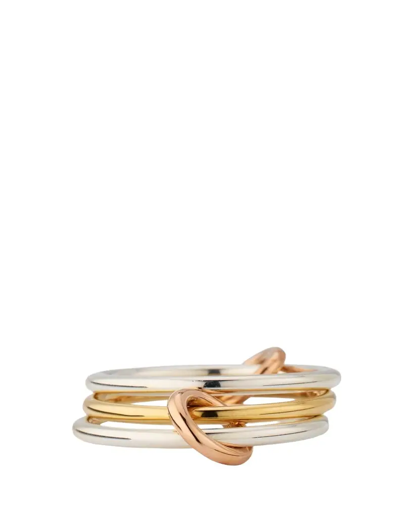 Spinelli Kilcollin Solarium MX Silver and Gold 3-Link Ring