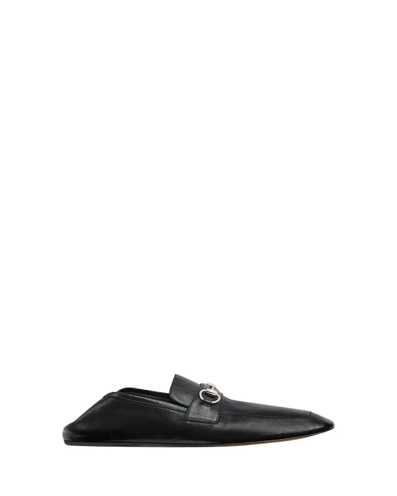 Gucci Men's Edgar Leather Bit Loafers with Foldable Heel