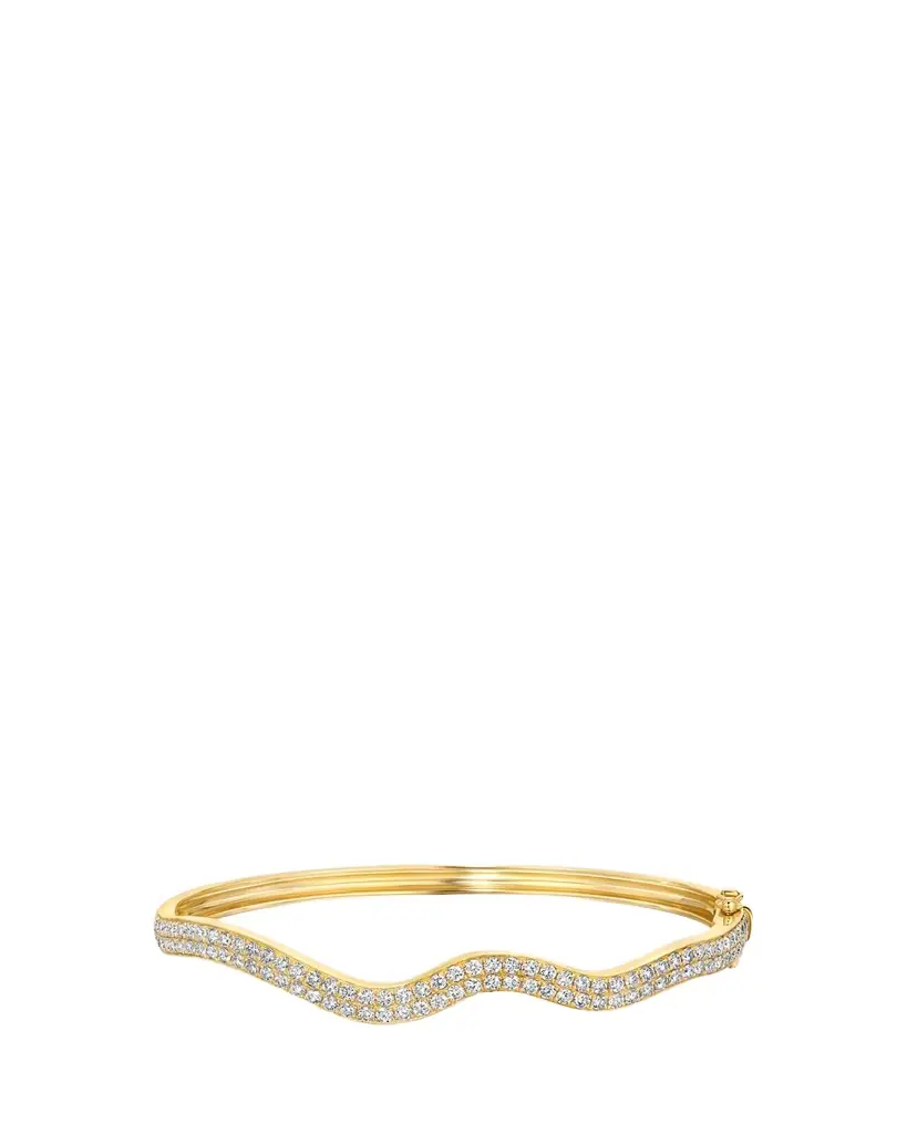 Graziela Gems 18K Rio Diamond Double Bangle Bracelet