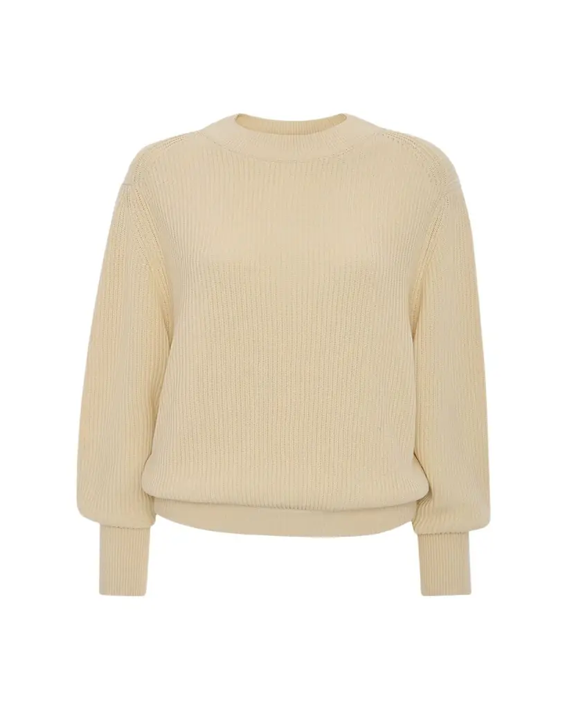 Victoria Beckham Relaxed Rib Knit Crewneck Sweater