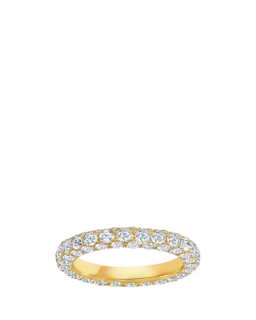 Graziela Gems 18K Yellow Gold Diamond 3 Sided Ring