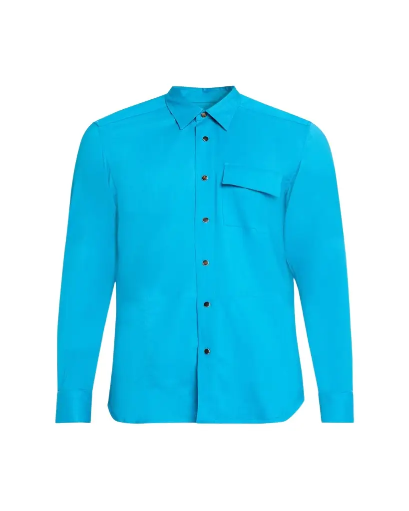 Kiton Men's Cashmere Pocket Button-Down Shirt