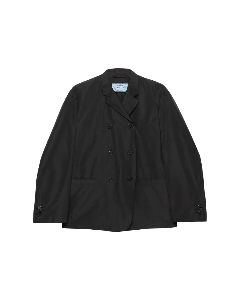Prada Silk Taffeta Double-Breasted Jacket