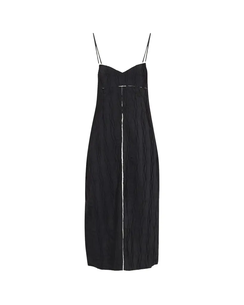 SIMKHAI Leah Textured Sleeveless Midi Dress