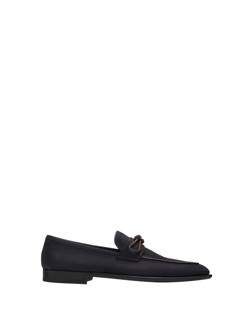 Magnanni Men's Duerro Knot Grained Leather Penny Loafers