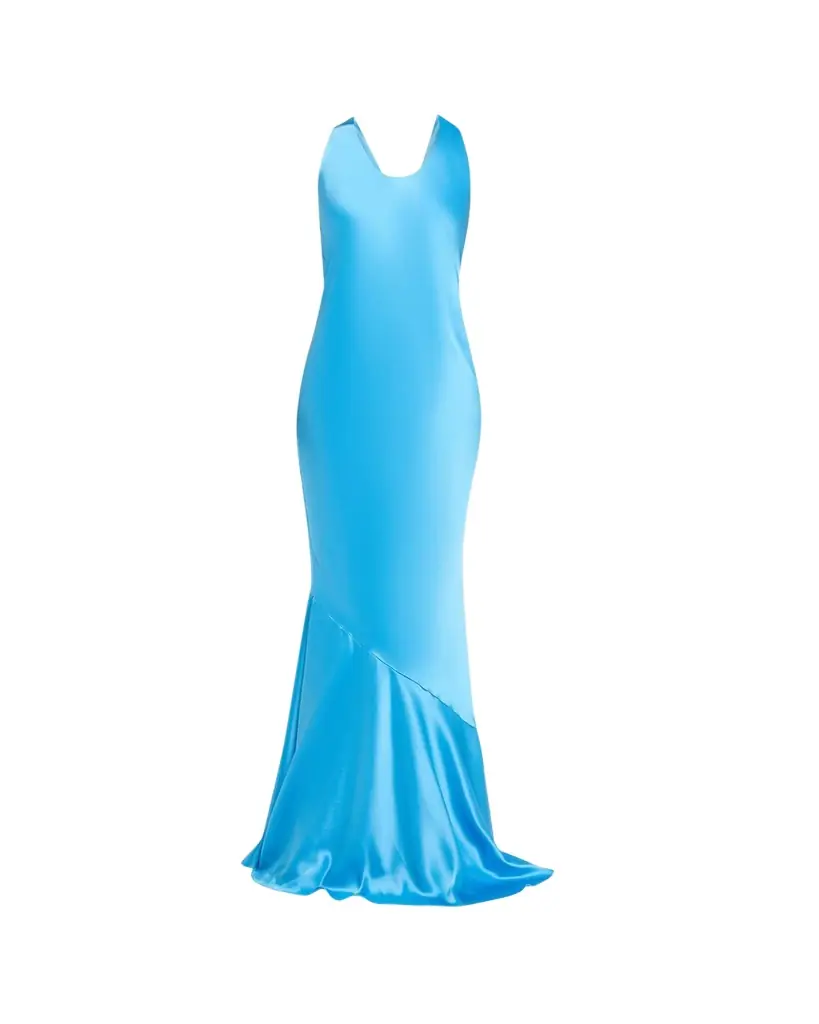 Retrofete Alison Satin Halter Gown