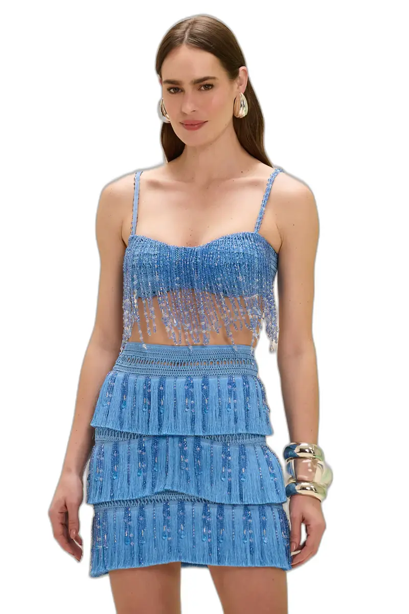 PatBo CLARA FRINGE MINI SKIRT
