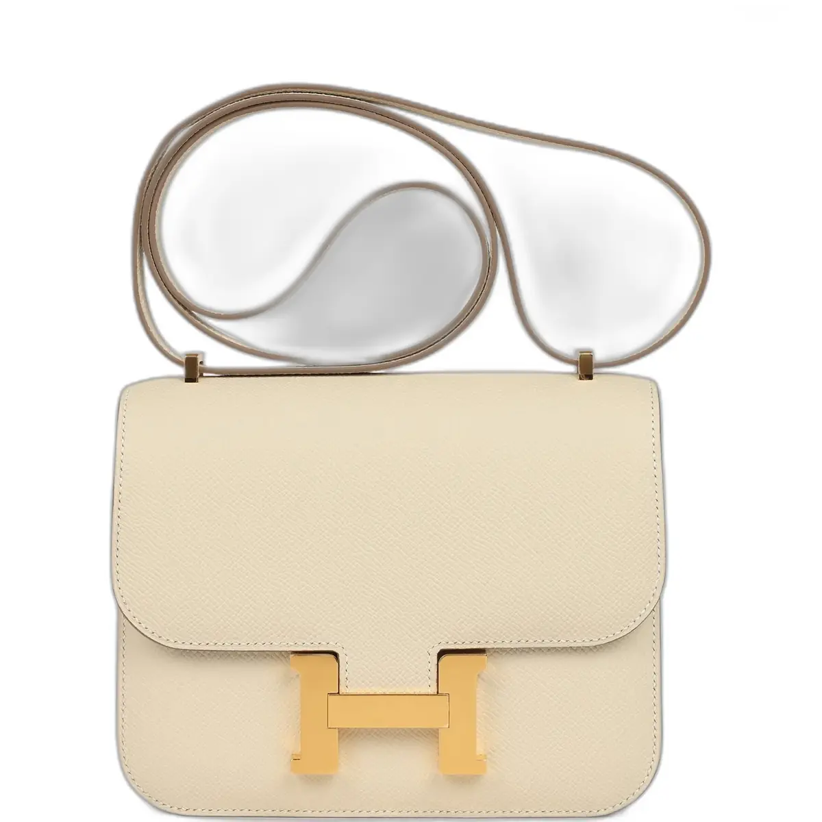 hermes Hermes Constance 18 Craie Epsom Gold Hardware