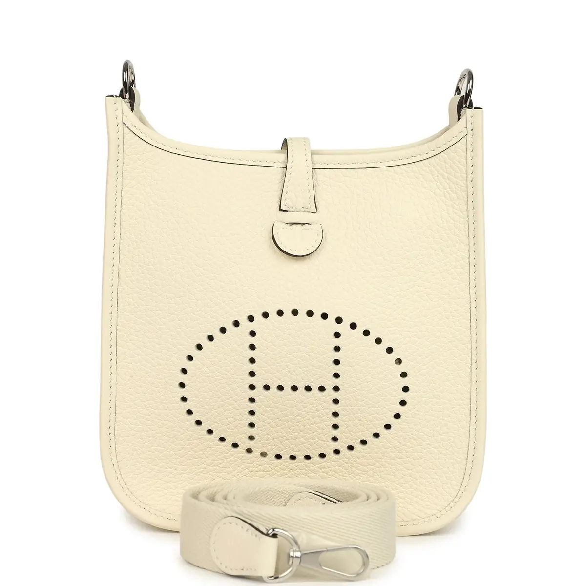 hermes Hermes Evelyne TPM Cream Clemence Palladium Hardware