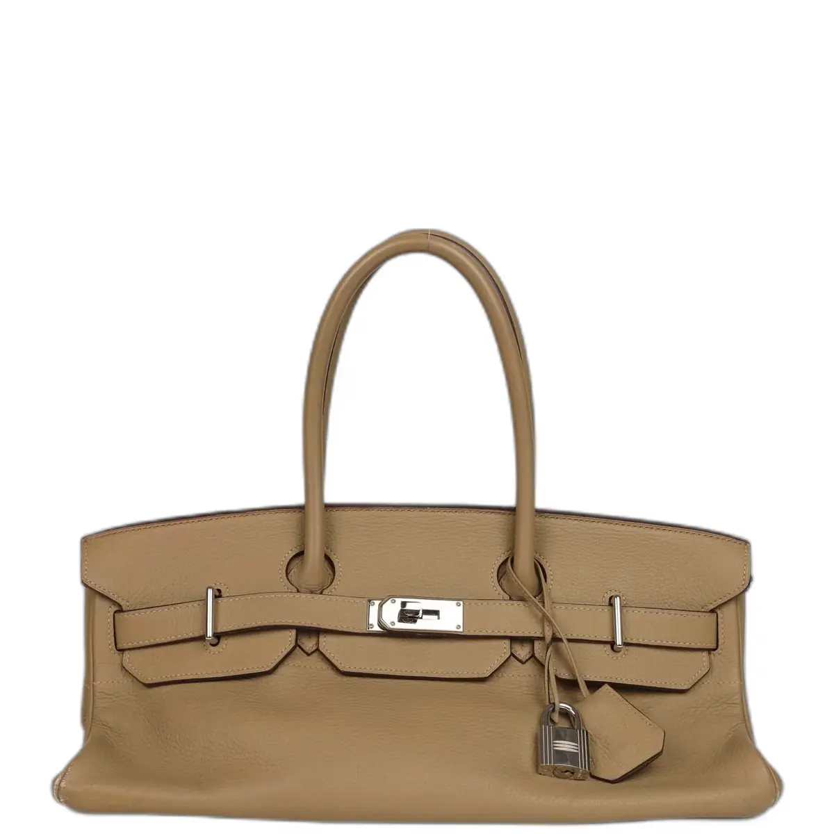 hermes Vintage Hermes Shoulder Birkin 42 JPG Poussiere Clemence Palladium Hardware