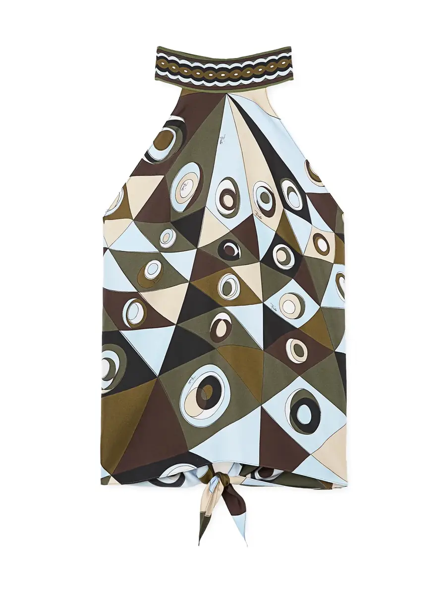 PUCCI Occhi Print Halter Top