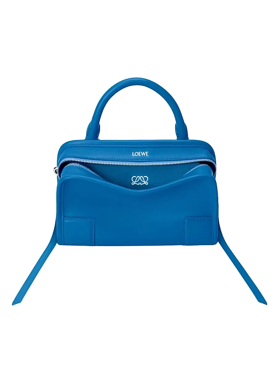 LOEWE Women's Amazona Mini Leather Top Handle Bag - Royal Azur
