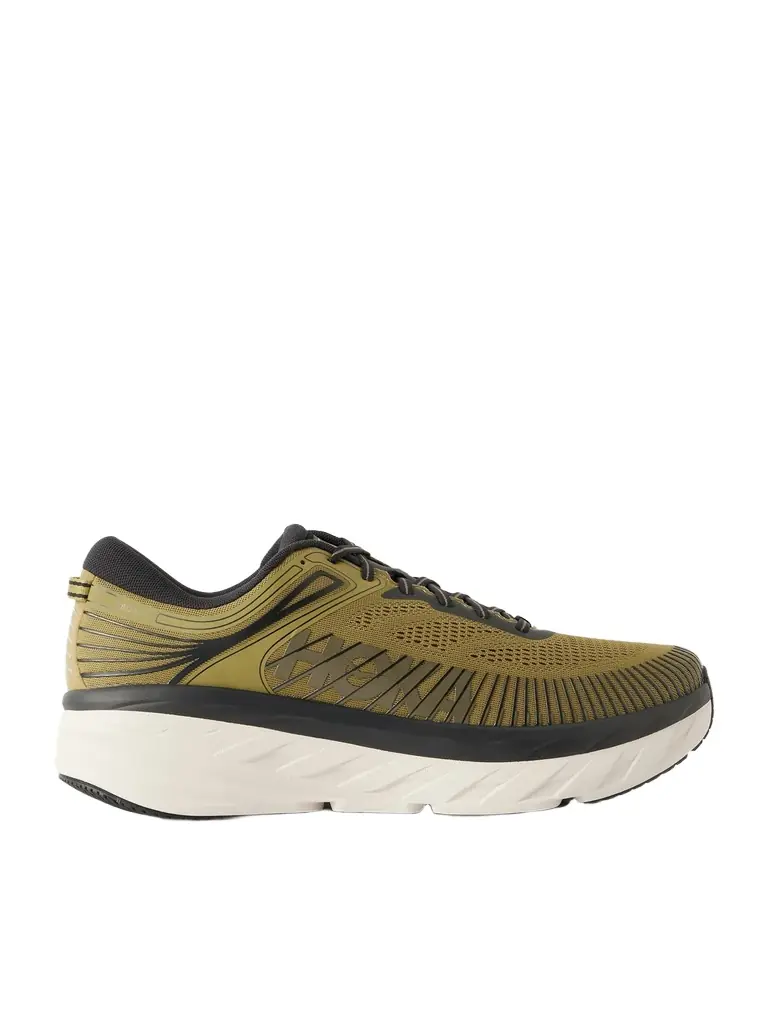 Hoka Bondi 7 Rubber-Trimmed Mesh Running Sneakers - Men