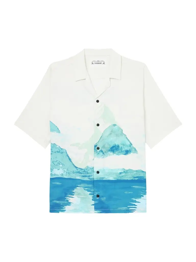 MANAAKI Paradise Camp-Collar Printed Lyocell Shirt - Men