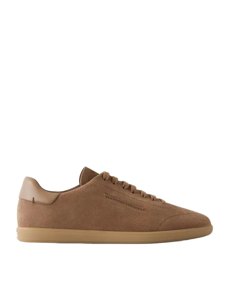 Zegna 232 Leather-Trimmed Suede Sneakers - Men