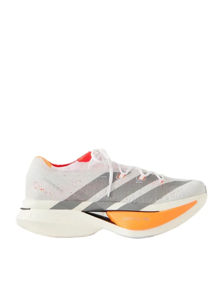 ADIDAS RUNNING Adizero Prime X3 Striped Rubber-Trimmed STRUNG Running Sneakers - Men