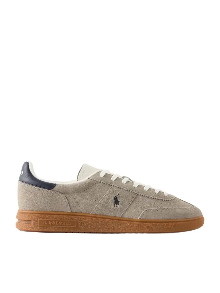 Polo Ralph Lauren Bedford Logo-Embroidered Leather-Trimmed Suede Sneakers - Men