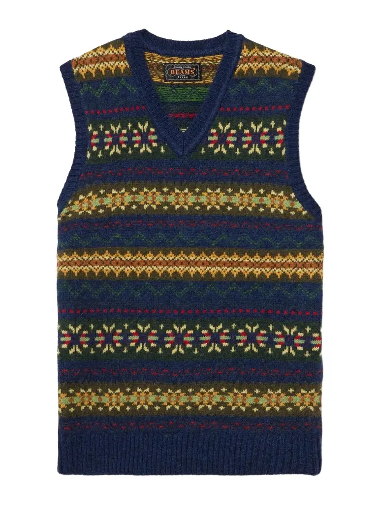 Beams Plus Fair Isle Wool-Blend Sweater Vest - Men