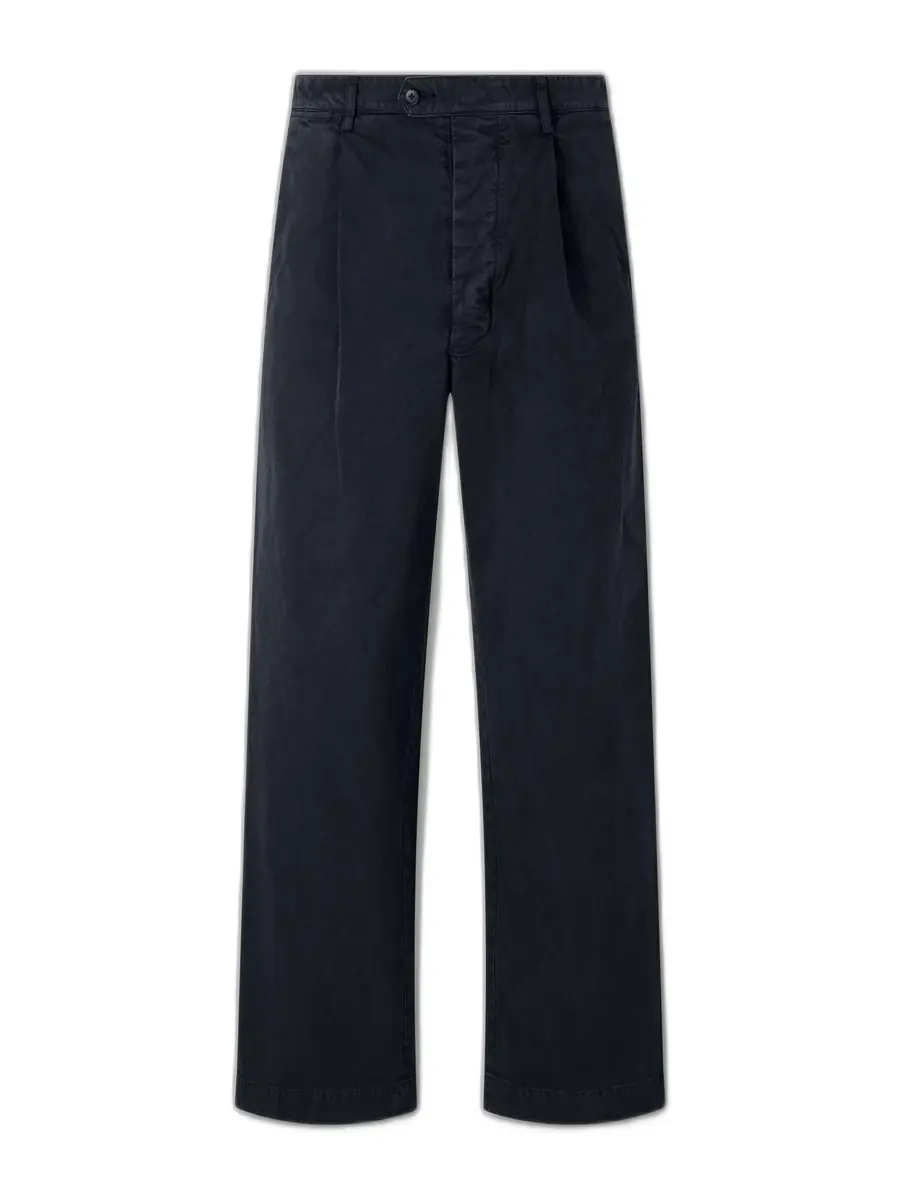 Auralee Wide-Leg Pleated Garment-Dyed Cotton-Twill Chinos - Men