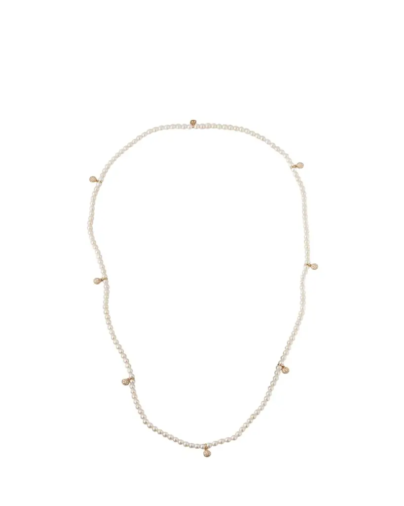 Sydney Evan Diamond Pavé Balls on 3mm Freshwater Pearl Bracelet