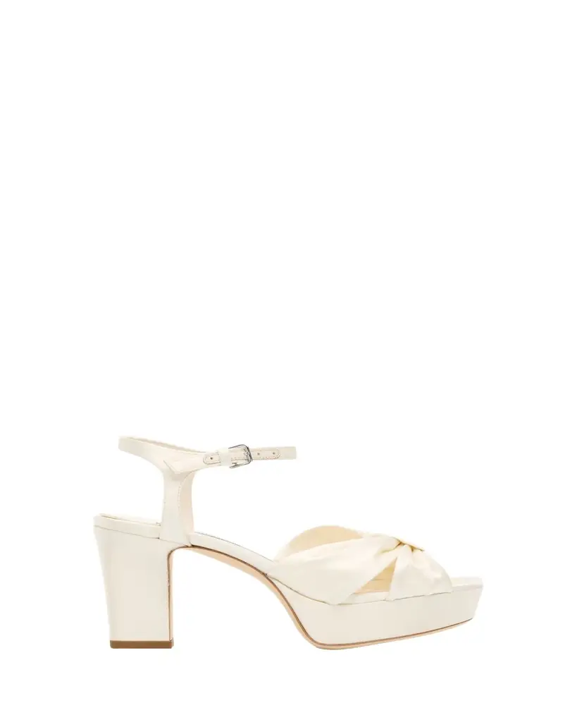 Jimmy Choo 80mm Heloise Satin Platform Sandals