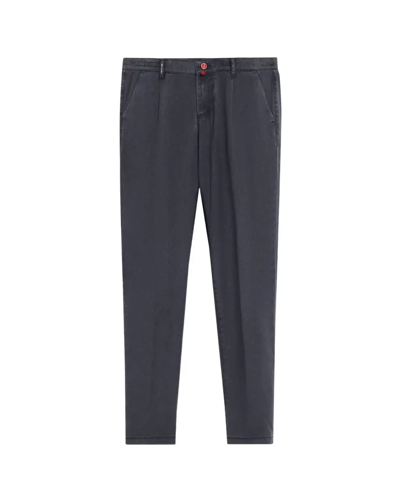 Kiton Men's Washed-Effect Wool Four-Pocket Pants
