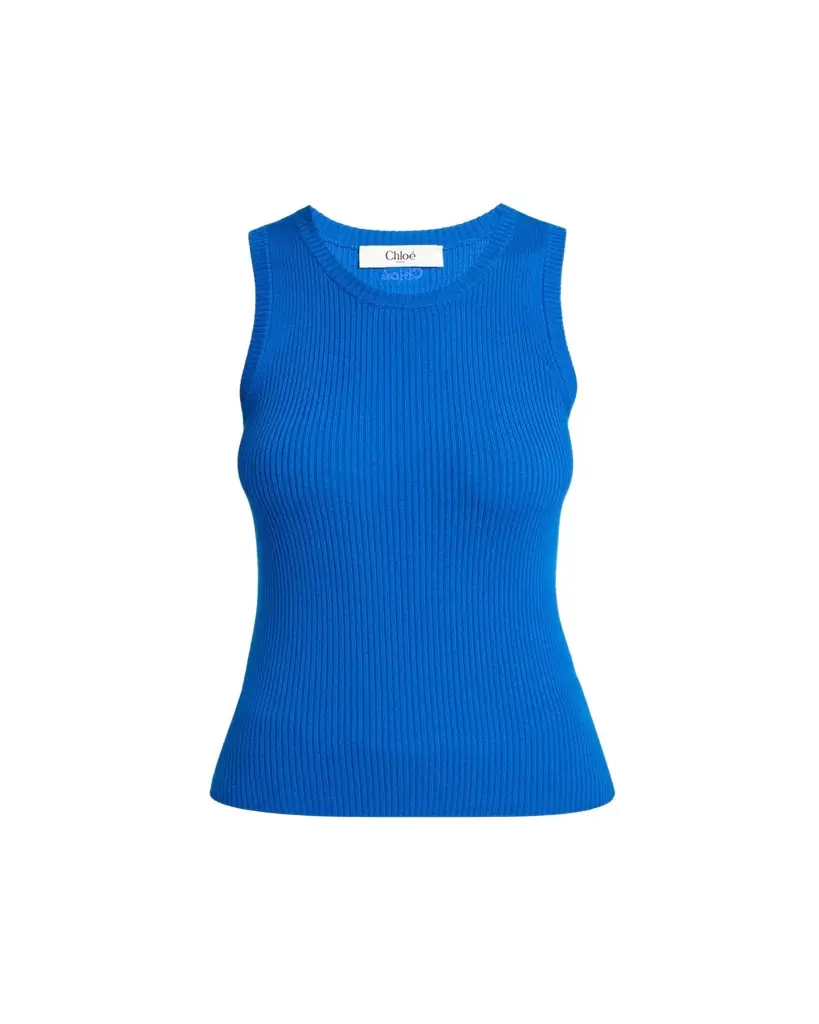Chloe Wool Rib Knit Tank Top
