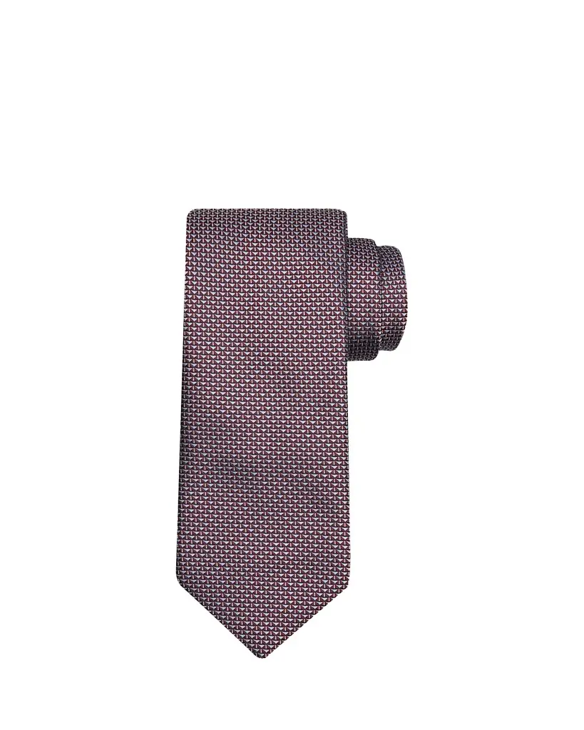 Brioni Men's Micro Triangle Silk Jacquard Tie